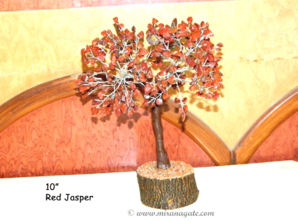 Red Jasper Gemstone Tree Manufacturer Supplier Wholesale Exporter Importer Buyer Trader Retailer in Khambhat Gujarat India